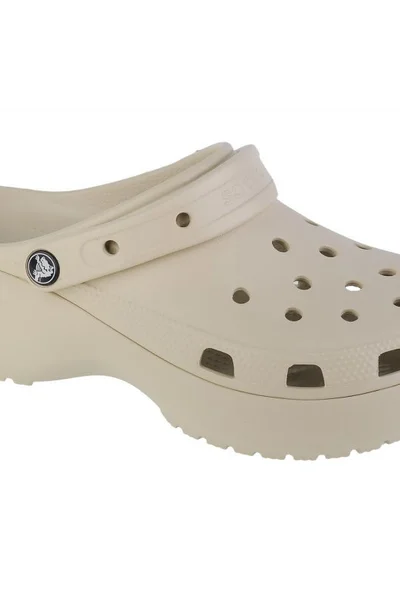 Crocs Dámské Žabky Platforma Béžové