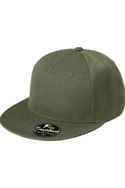 Stylová kšiltovka Malfini Rap 6P khaki se snapback pásky