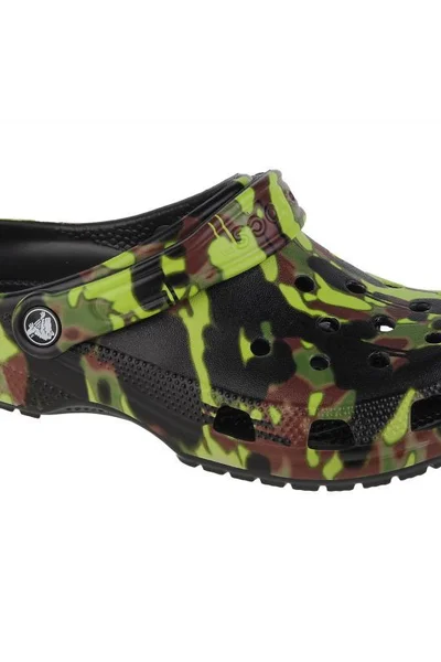 Crocs Dětské Pantofle Spray Camo Zelené