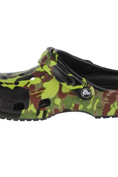 Crocs Dětské Pantofle Spray Camo Zelené