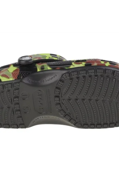 Crocs Dětské Pantofle Spray Camo Zelené