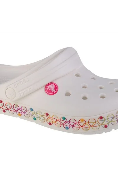 Crocs Crocband dětské dívčí žabky bílé