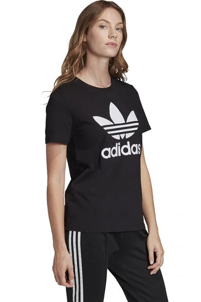 Černé dámské tričko Adidas Trefoil Tee W FM3311