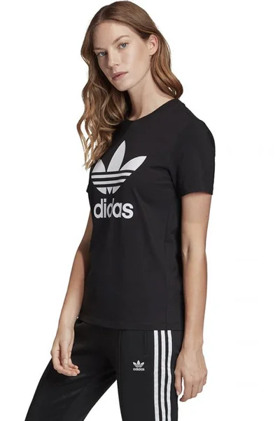 Černé dámské tričko Adidas Trefoil Tee W FM3311