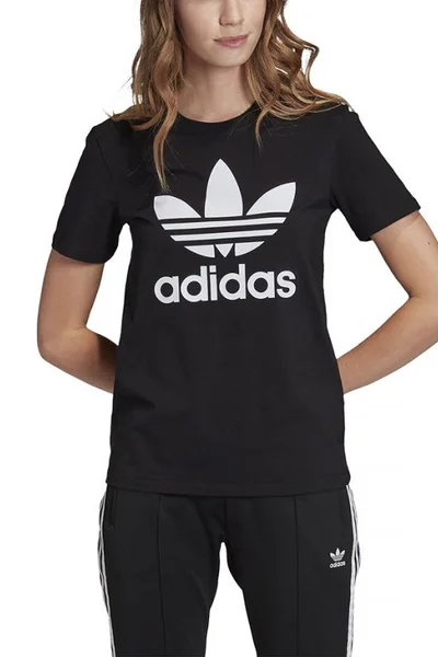 Černé dámské tričko Adidas Trefoil Tee W FM3311