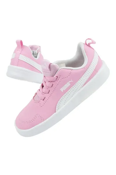 Sportovní růžobo-bílé dětské boty Puma
