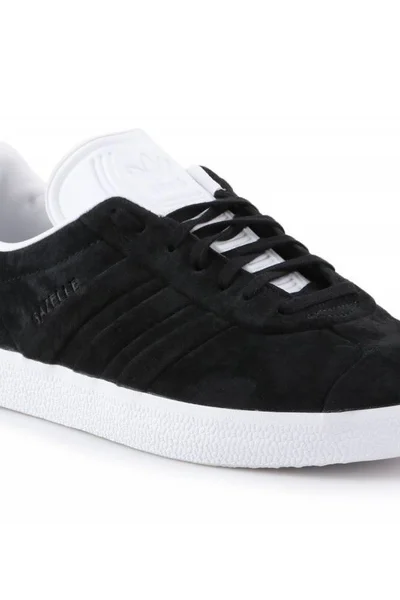Černé pánské semišové boty Adidas Gazelle Stitch M CQ2358