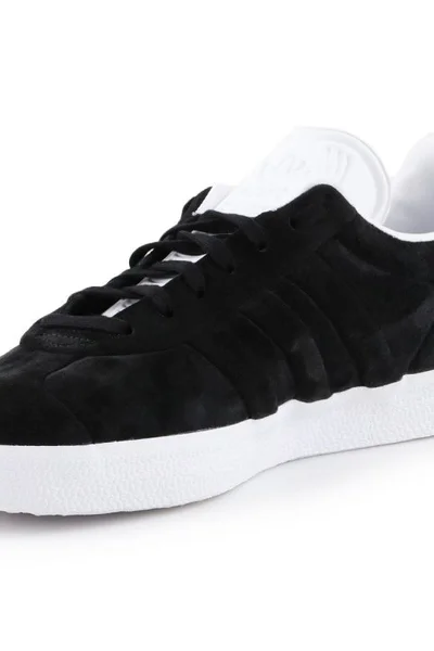 Černé pánské semišové boty Adidas Gazelle Stitch M CQ2358