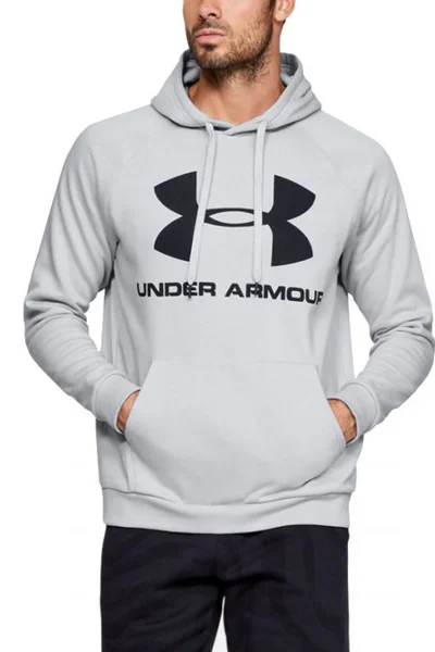 Šedá pánská mikina Under Armour Rival Fleece Logo Hoodie M 1345628-014