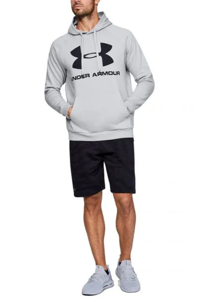 Šedá pánská mikina Under Armour Rival Fleece Logo Hoodie M 1345628-014