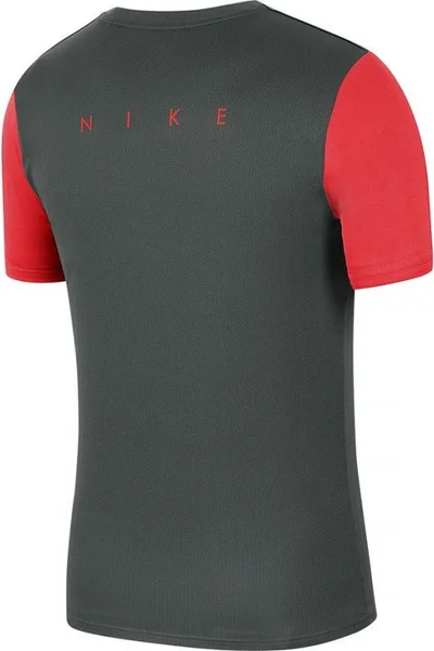 Červeno-šedé dětské tréninkové tričko Nike Dry Academy PRO TOP SS Jr BV6947 064