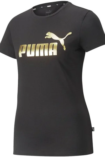 Lesklé tričko Puma s třpytivým logem - dámské - bavlněné