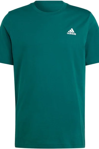 Adidas Essentials Vyšívané Pánské Tričko Zelené