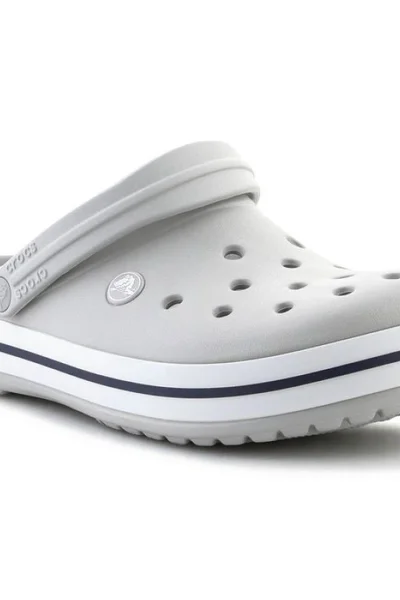 Crocs Crocband Atmosphere šedé pantofle s páskem