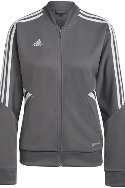 Adidas Aeroready dámská tepláková mikina se zipem šedá