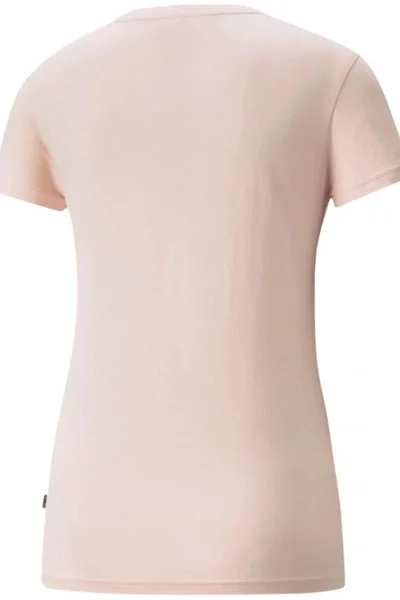 Růžové dámské tričko s logem Puma ESS+Metallic Logo Tee W 586890 36