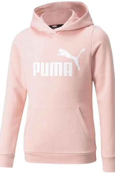 Růžová dívčí mikina Puma ESS Logo Hoodie FL Jr 587031 36