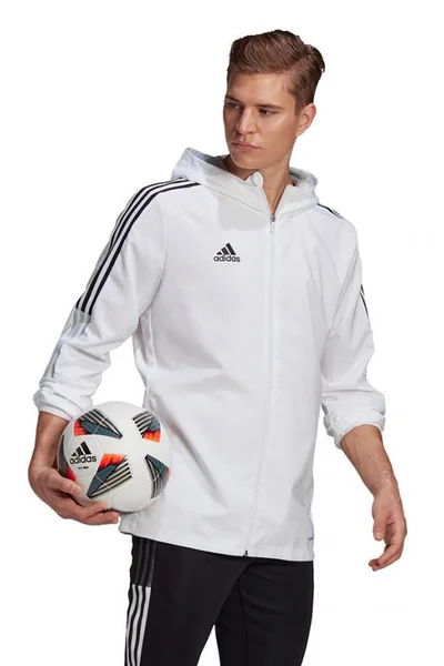 Bílá pánská mikina Adidas Tiro 21 Windbreaker M GP4966