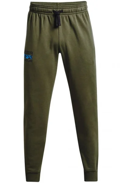 Pánské khaki tepláky Under Armour Rival Flc Signature M 1366366 390