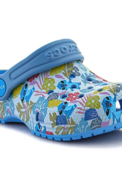 Crocs dětské pantofle Disney Stitch Classic modré