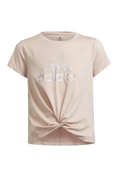 Růžové dívčí tričko Adidas Primegreen Aeroready Tee Jr H26610