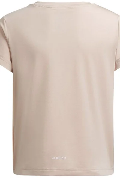 Růžové dívčí tričko Adidas Primegreen Aeroready Tee Jr H26610