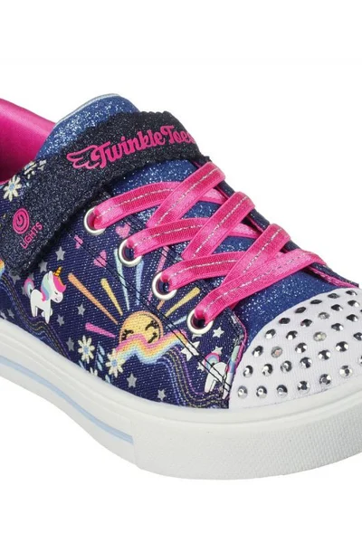 Juniorské boty Skechers Unicorn Sunshine tmavě modré