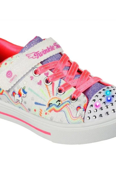 Boty Skechers Unicorn Sunshine Jr s blikajícími diodami