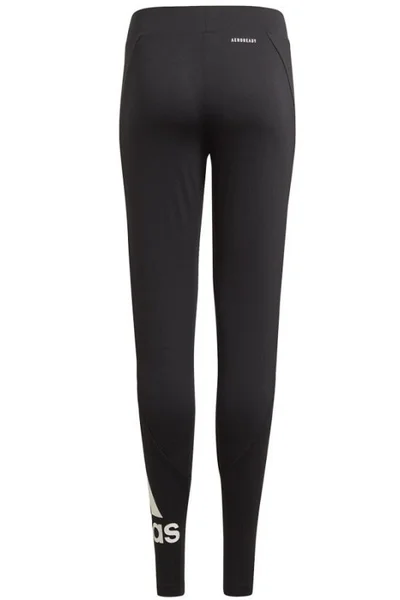 Černé dívčí legíny Adidas D2M Tight Jr GN1438