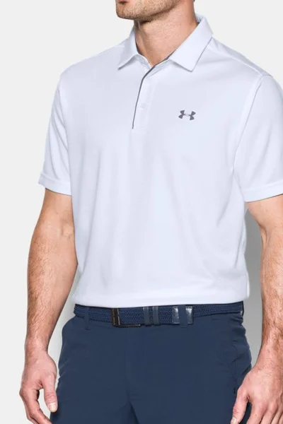 Under Armour Tech Polo M tréninkové polo tričko - bílá