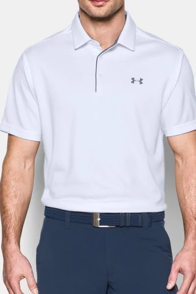 Under Armour Tech Polo M tréninkové polo tričko - bílá