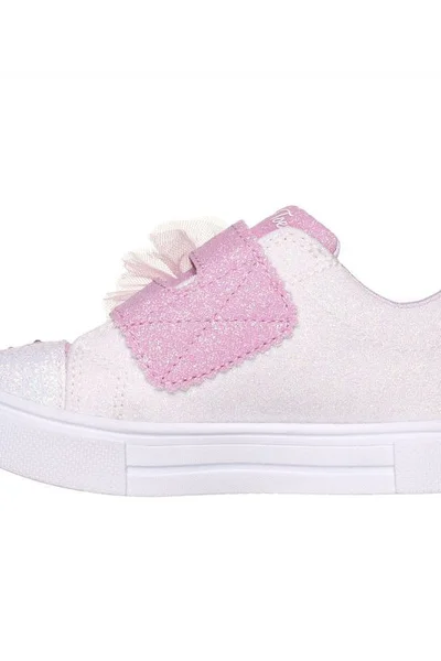 Nazouvací dětské boty s třpytkami a mašlí Skechers Twinkle Toes