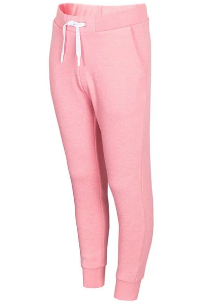 Růžové dětské tepláky kalhoty 4F Jr HJL22-JSPDD001 56M