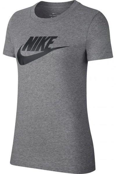 Šedé dámské tričko s logem Nike Essential Icon Future W BV6169 063
