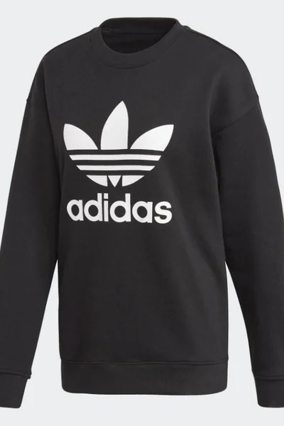 Dámská černobílá mikina Adidas Originals TRF Crew Sweat W FM3272