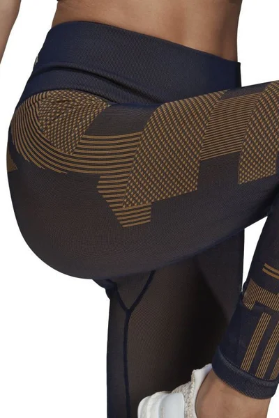 Modro-béžové dámské legíny Karlie Kloss od Adidasu