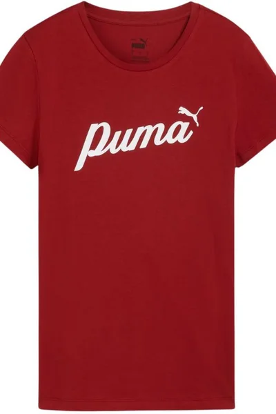 Puma Dámské Tričko ESS+ Script Červené