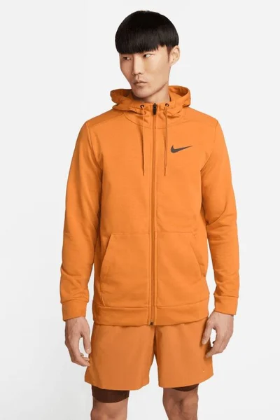 Pánská mikina Dri-FIT M - Nike - Teplá a suchá oranžová mikina