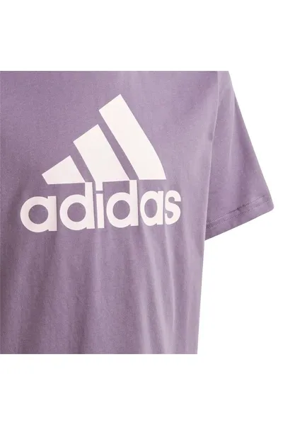 Adidas Dětské Tričko s Velkým Logem Fialové