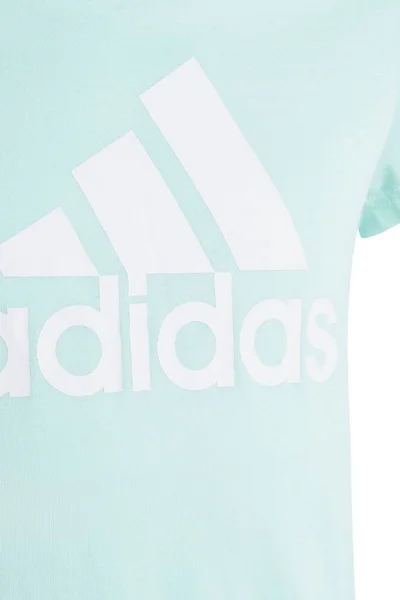 Junior modré bavlněné tričko adidas s velkým logem