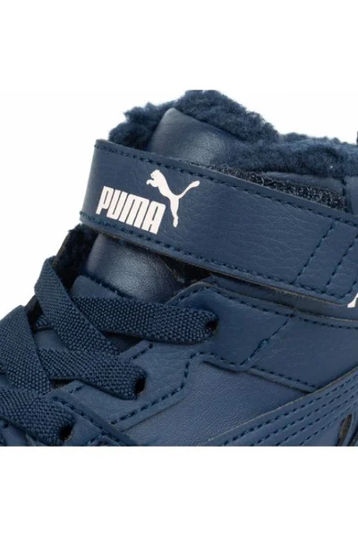 Tmavě modré dětské zimní boty Puma Rebound Jr 375479 05