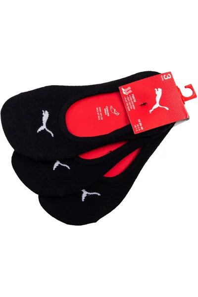 Puma 3Pack Černé Sportovní Ponožky s Chladivou Síťovinou