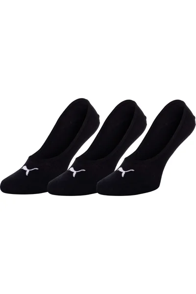 Puma 3Pack Černé Sportovní Ponožky s Chladivou Síťovinou