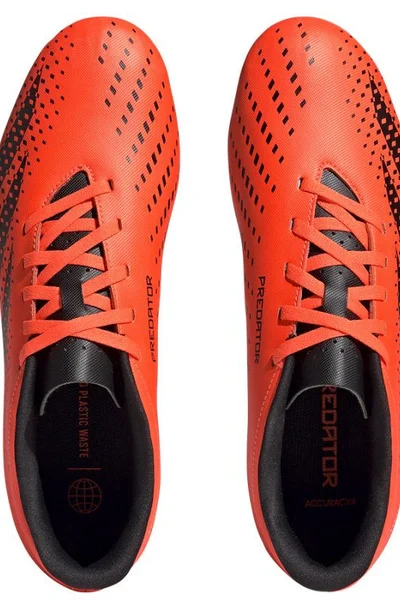 Oranžové pánské kopačky adidas Predator FG na přírodní trávě