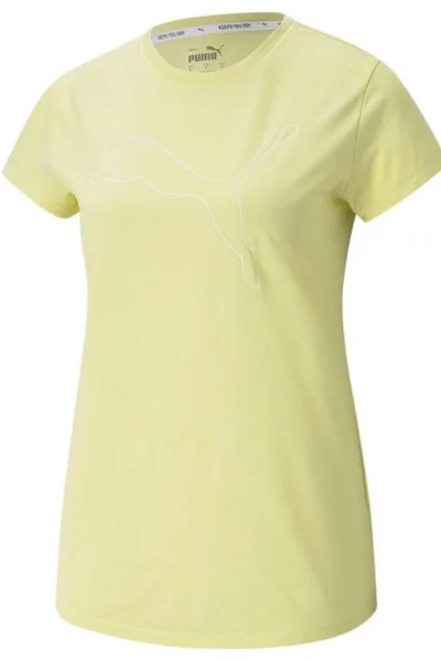 Žluté dámské tričko Puma RTG Heather Logo Tee W 586455 40