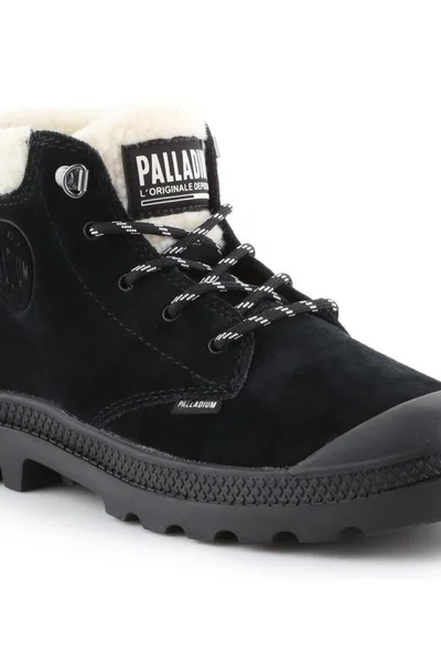 Černé dámské zimní boty Palladium Pampa Lo Wt W 96467-008-M