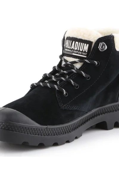 Černé dámské zimní boty Palladium Pampa Lo Wt W 96467-008-M