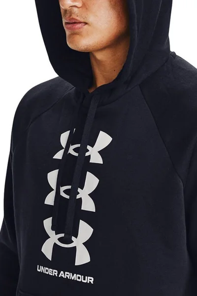 Černá pánská mikina s kapucí Under Armour Rivial Fleece M 1357094 001 pánské