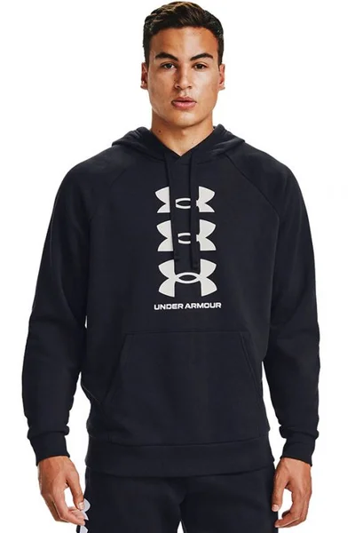 Černá pánská mikina s kapucí Under Armour Rivial Fleece M 1357094 001 pánské