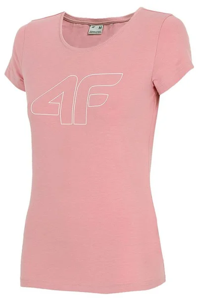 Růžové dámské tričko 4F W H4L22-TSD353 56S
